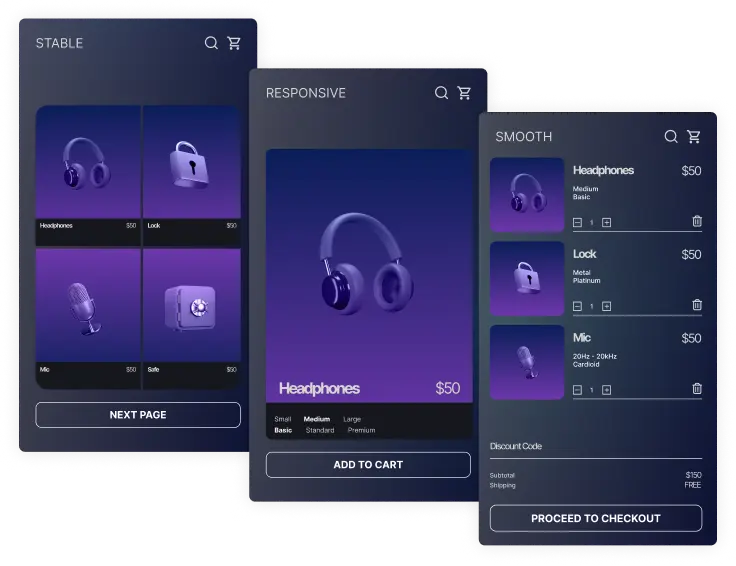 Store Application Mockup